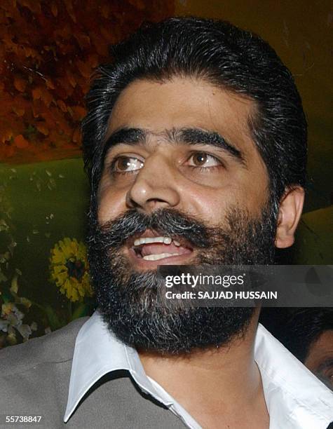 Senior Separatist leader Nayeem Khan, heads of the National Front Party, addresses a press conference in Srinagar, 22 September 2005. Khan said India...