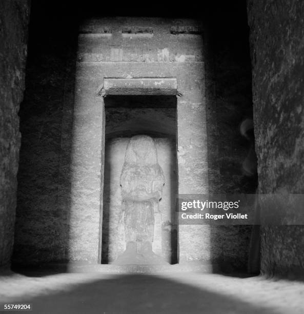 Tell el Amarna . Akhenaton city necropolis. The tomb of Ahmos, number 3. 1954.