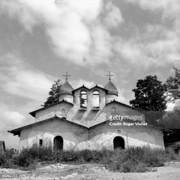 Pskov . Church of the Intercession . August, 1964. SAN-1543.