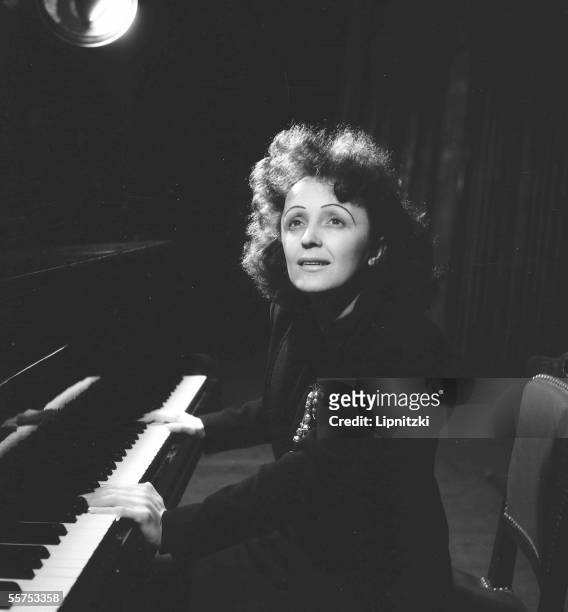 Edith Piaf , French singer, after 1945.