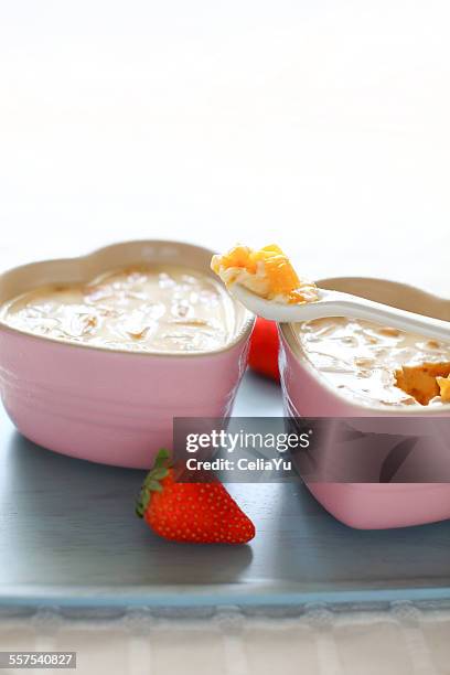 mango pudding - mango mousse stock pictures, royalty-free photos & images