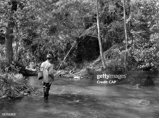 Fisherman of trouts. Gargilesse , towards 1930's. CAP - 1734A.