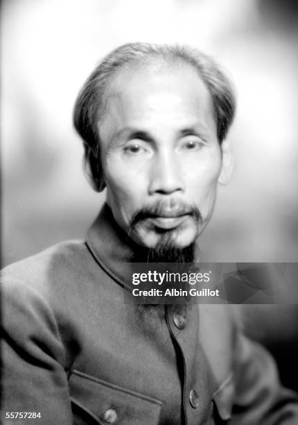 Ho Chi Minh , Vietnamese statesman. Paris. 1946.