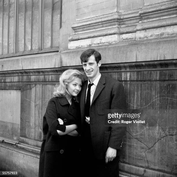 Jean-Paul Belmondo and Christine Kaufmann, during the shooting of "Un Nomme La Rocca" of Jean Becker. France, 1961. ADR-260-001.