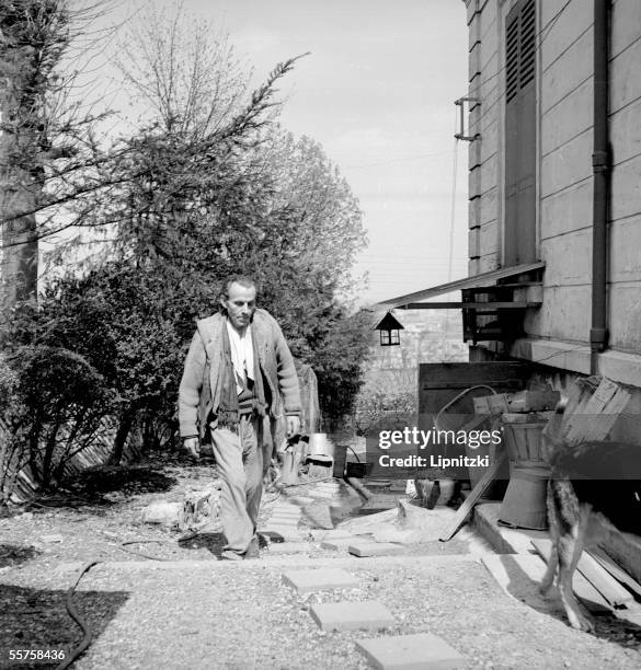 Louis-Ferdinand Celine in Meudon, about 1955.