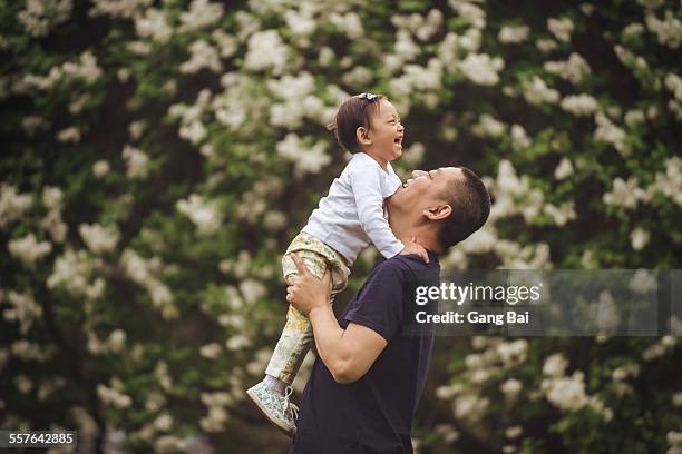 father plays with his daughter - picking up kids stock pictures, royalty-free photos & images