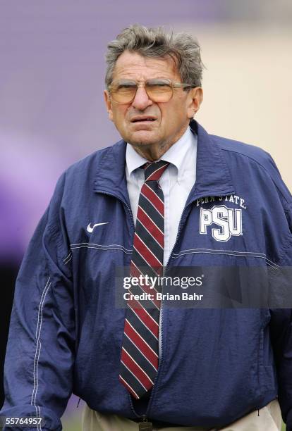 Penn State Head Football Coach Joe Paterno Photos and Premium High Res