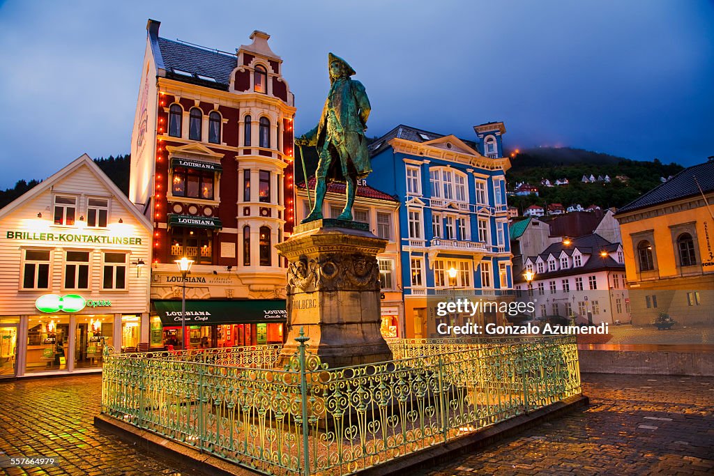 Holberg Statue in Bergen