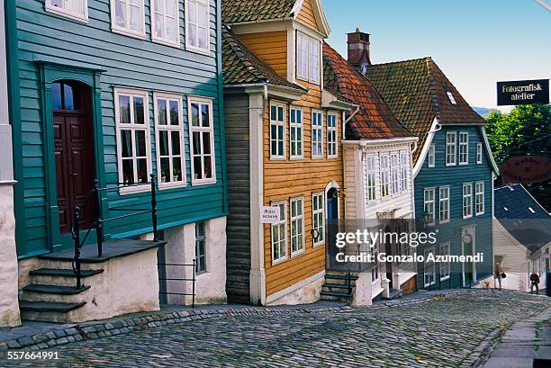 old bergen museum. - bergen foto e immagini stock