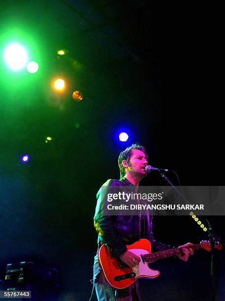 Danish pop singer and member of the world famous pop group "Michael Learns to Rock" Mikkel Lentz performs during the group's live concert in...