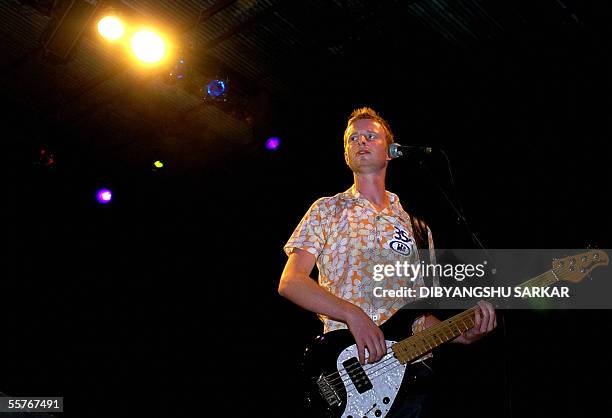 Danish pop singer and member of the world famous pop group "Michael Learns to Rock" Kare Wanscher performs during the group's live concert in...