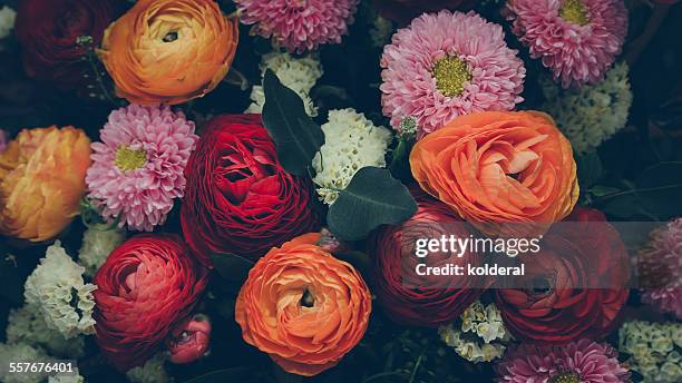 bouquet of flowers - flower bouquet stockfoto's en -beelden
