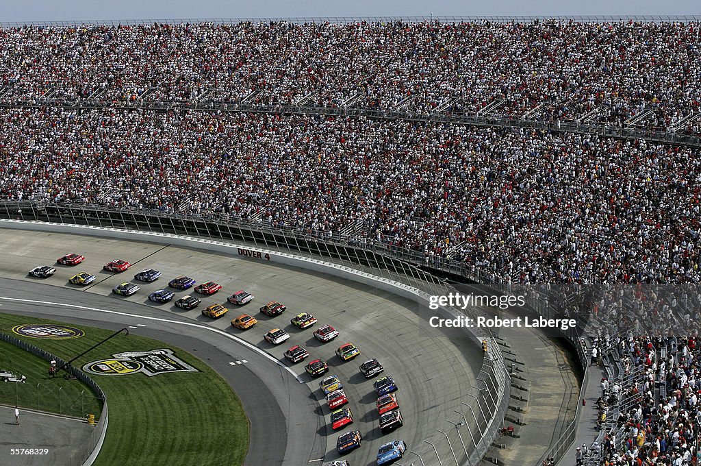 Mbna Racing Ryan Newman driver of the Penske Racing Alltel Dodge leads the field ...