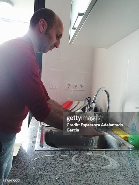 Man doing chores.