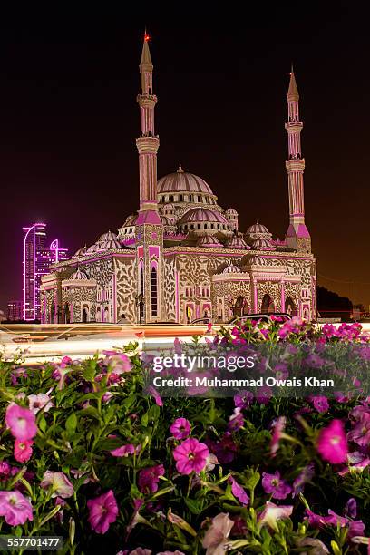 al noor mosque, sharjah, uae - émirat de charjah photos et images de collection