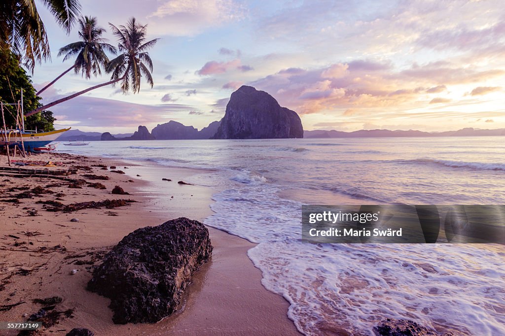 Sunset on beautiful Palawan, Philippines