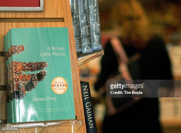 An Oprah's Book Club book titled "A Million Little Pieces" by James Frey is displayed at a Borders Book store September 26, 2005 in Norridge,...