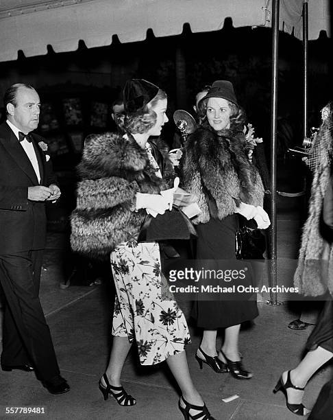 Actress Joan Bennett arrives to an event in Los Angeles, California.