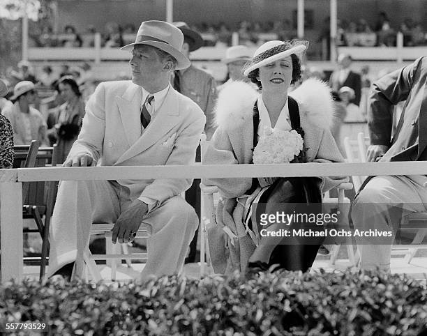 Actress Irene Dunne and her husband Francis Dennis Griffin attend an event in Los Angeles, California.