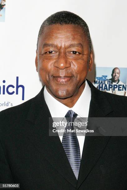 Bob Johnson arrives at Kevin Lilies' book release party for "Make it Happen: The Hip Hop Generation Guide To Success" at Firmenich on September 26,...