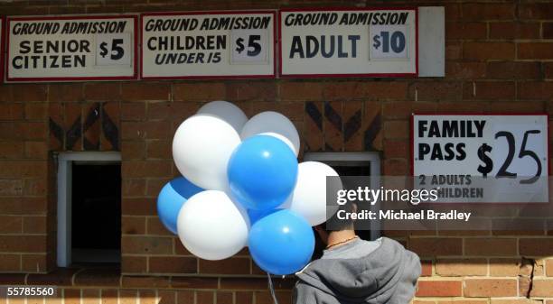 An Otahuhu fan buys his ticket prior to the start of the Bartercard Cup and Fox memorial Rugby League finals at Carlaw Park, Saturday. This will be...