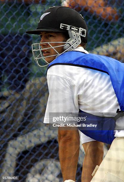 Black Caps wicket keeper Adam Parore gets in some batting pratice on the eve of the third test against England starting at Eden Park tomorrow. Parore...