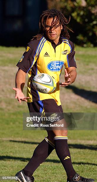 Hurricanes Kupu Vanisi at the teams training at Upper Hutt, Monday. The Hurricanes play the Crusaders in Christchurch on Friday in the semi final of...