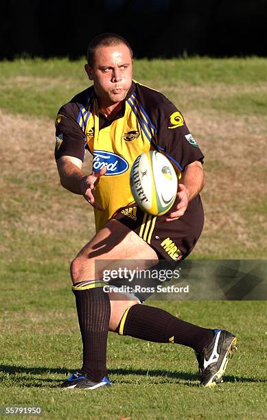 Hurricanes Daniel Smith at the teams training at Upper Hutt, Monday. The Hurricanes play the Crusaders in Christchurch on Friday in the semi final of...