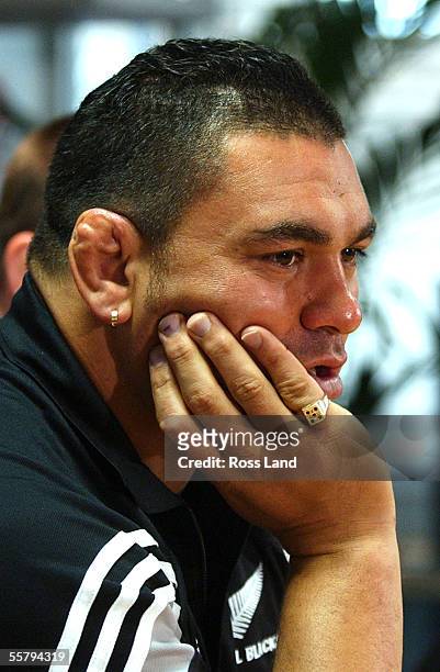 Kees Meeuws faces the media two days after the All Blacks 1022 loss to the Wallabies in the Rugby World Cup 2003 semi final match at the Sydney...