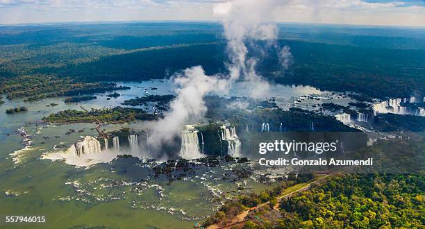 aerial view of iguazu falls - paraguay stock pictures, royalty-free photos & images