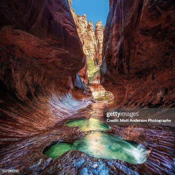 canyon of the gods, subway, zion national park, ut - slot canyon fotografías e imágenes de stock