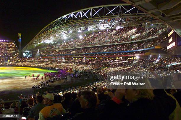 Massive crowd of around 110,000 people watch the opening ceremony of the Sydney 2000 Olympic games held at Stadium Australia, Friday.