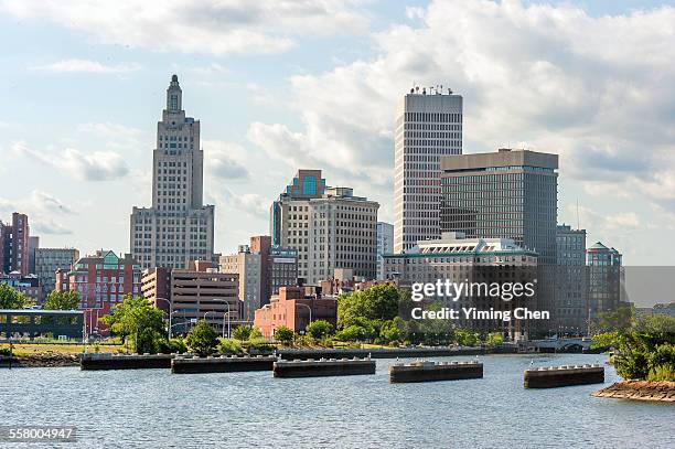 skyline of providence - providence rhode island skyline stock pictures, royalty-free photos & images