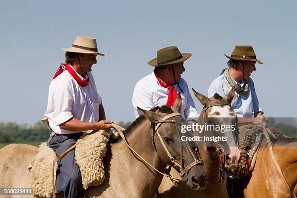 Gauchos on horses, Estancia Santa Susana, Los Cardales, Provincia de Buenos Aires, Argentina