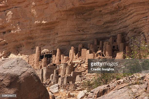 Tellem houses set in the Bandiagara Escarpment, Irelli, Mali