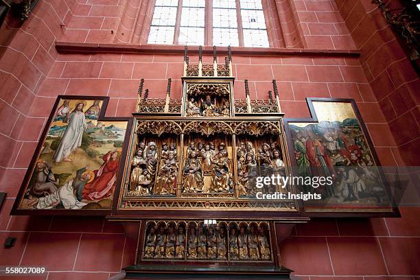 Gothic Altar In The Cathedral Of Saint Bartholomew At Frankfurt Am Main, Germany
