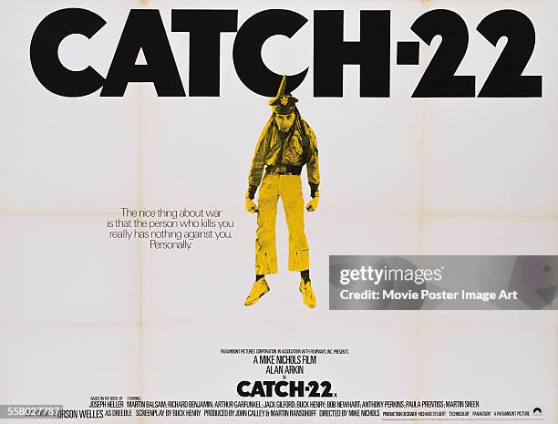 Poster for Mike Nichols' 1970 comedy 'Catch-22' starring Alan Arkin.