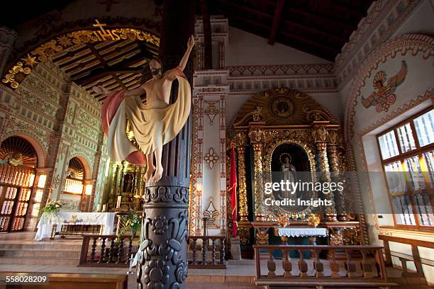 Carved Wooden Image Of Christ, The Redeemer In The Mestizo-Baroque Style On A Column Of The Jesuit Mission Of San Ignacio De Velasco, Santa Cruz...