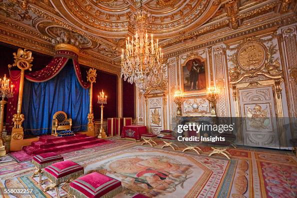 The Throne Room In The Palace Of Fontainebleau, Fontainebleau, Seine-Et-Marne, France