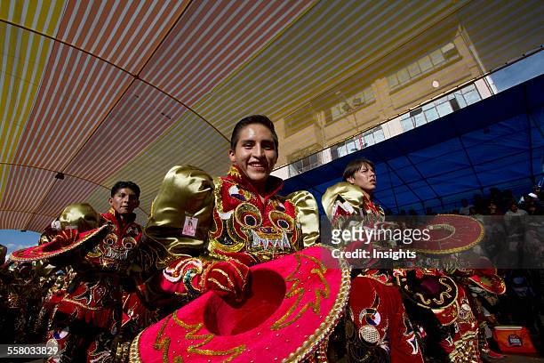 Caporales Dancers In The Procession Of The Carnaval De Oruro, Oruro, Bolivia