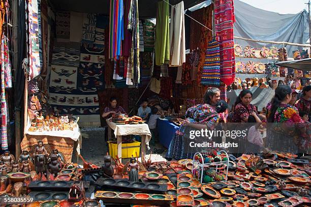 Crafts Stall At The Sunday Market, Chichicastenango, El Quich