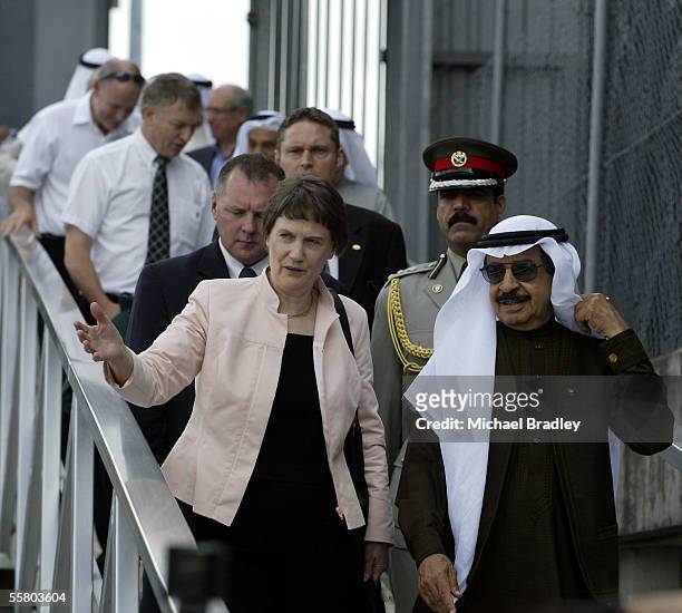 Prime Minister of New Zealand, Helen Clark and His Highness Shaikh Khalifa bin Salman Al Khalifa, The Prime Minister of the Kingdom of Bahrain, on...