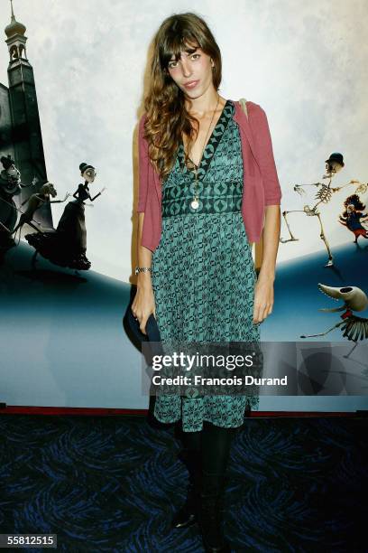 French actress Loup Doillon, Jane Birkin's daughter, arrives at the premiere for Tim Burton's "Corpse Bride" at thethe UGC Normandie on September 27,...