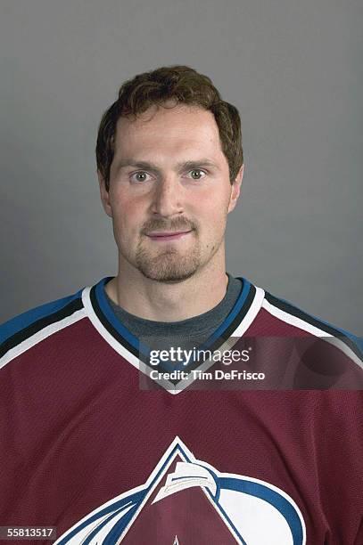 Milan Hejduk of the Colorado Avalanche poses for a portrait at the Pepsi Center on September 11,2005 in Denver,Colorado.