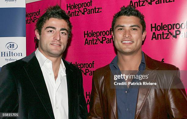 Rugby Players Craig Wing and Anthony Minichiello attend a private party given for Nicky Hilton at the Hotel Hilton on September 28, 2005 in Sydney,...