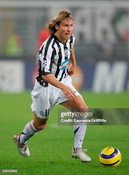 Pavel Nedved of Juventus during the UEFA Champions League Group A match between Juventus and Rapid Vienna on September 15, 2005 at the Stadio Delle...
