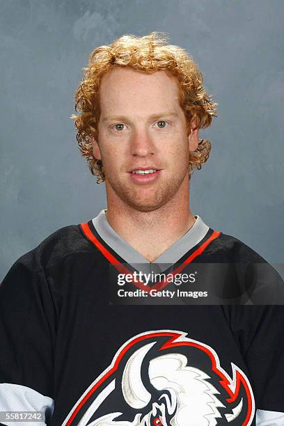 Brian Campbell of the Buffalo Sabres poses for a portrait at HSBC Arena on September 12,2005 in Buffalo,New York.