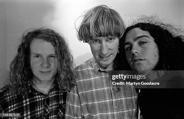 Frank And Walters, group portrait, United Kingdom, 1992. Line up features Paul Linehan, Niall Linehan and Ashley Keating.