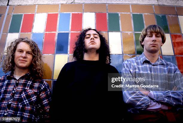 Frank And Walters, group portrait, United Kingdom, 1992. Line up features Paul Linehan, Niall Linehan and Ashley Keating.