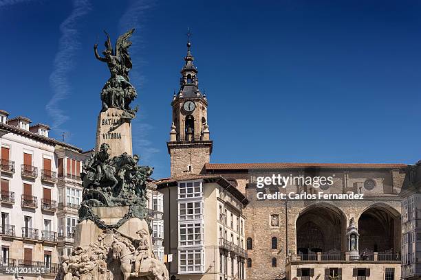 monument to the battle - vitoria spain stock-fotos und bilder